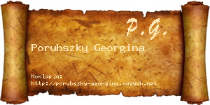 Porubszky Georgina névjegykártya